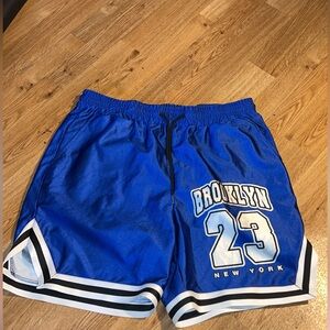 ROMWE Royal Blue Brooklyn 23 Men's Athletic Shorts